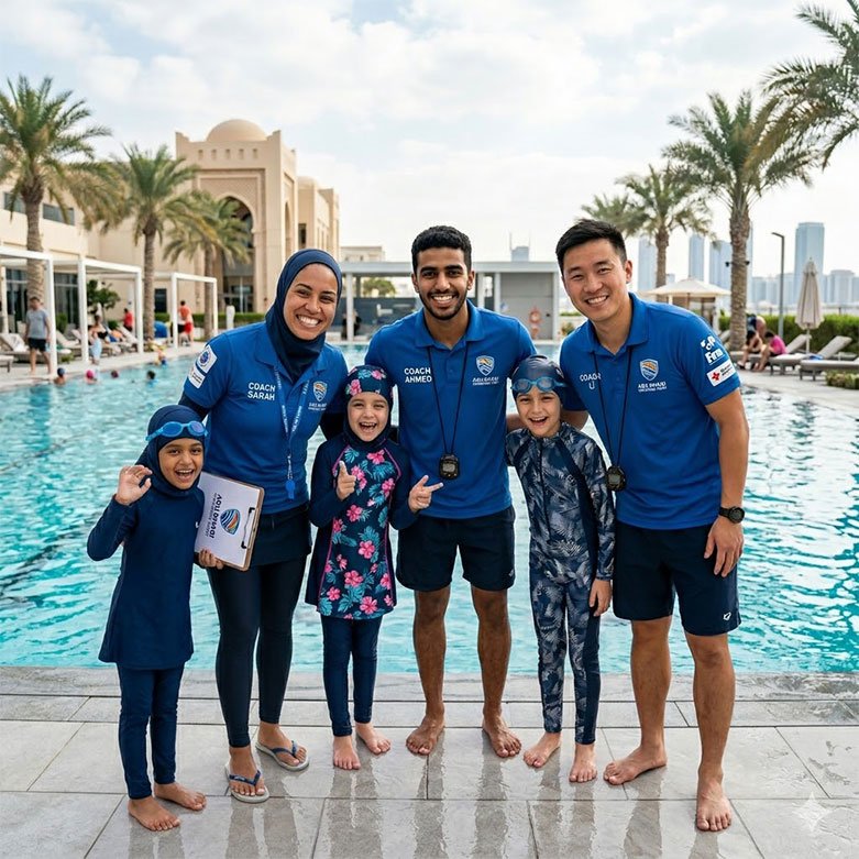 Certified swimming coach professional